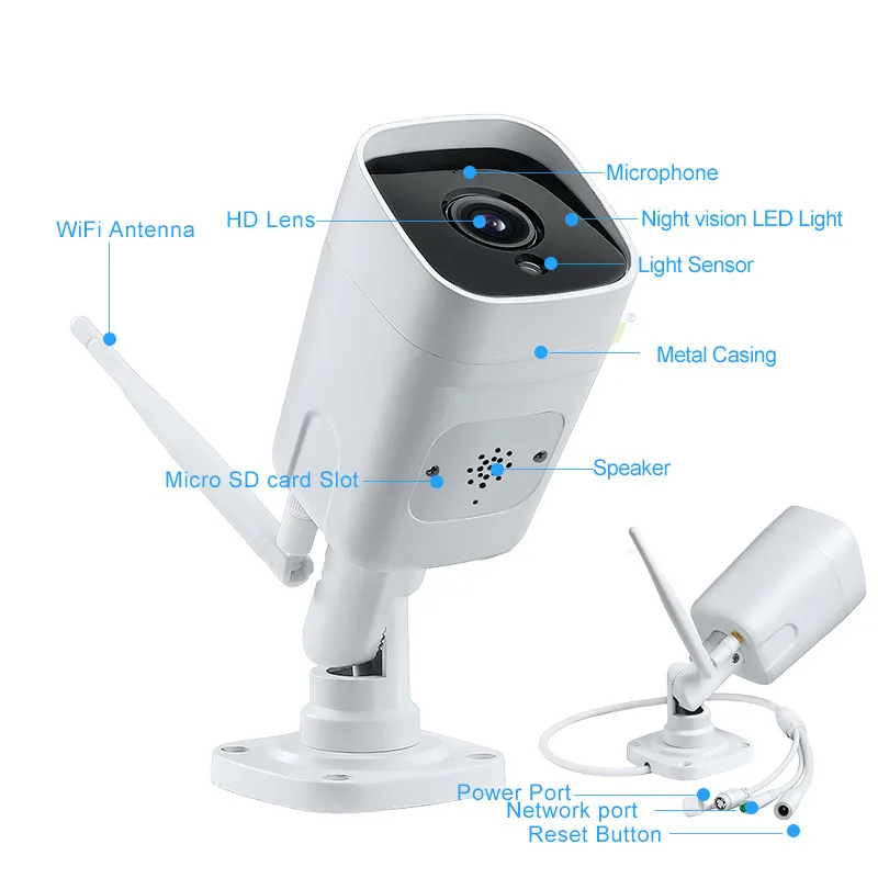 Wi Fi IP камера наружная внутренняя 1080P 5MP sony сенсор Camhi приложение микрофон динамик