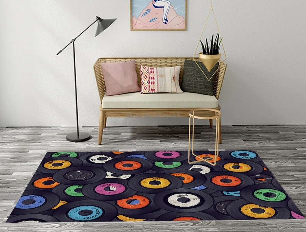 Смешные виниловые пластинки коврики и для детей дома гостиной спальни холла йоги