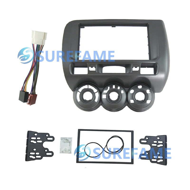 Двойная Din радиоприемная антенна для Honda Jazz Fit 2002 2008 (левое колесо) Facia Plate Face Dash Kit