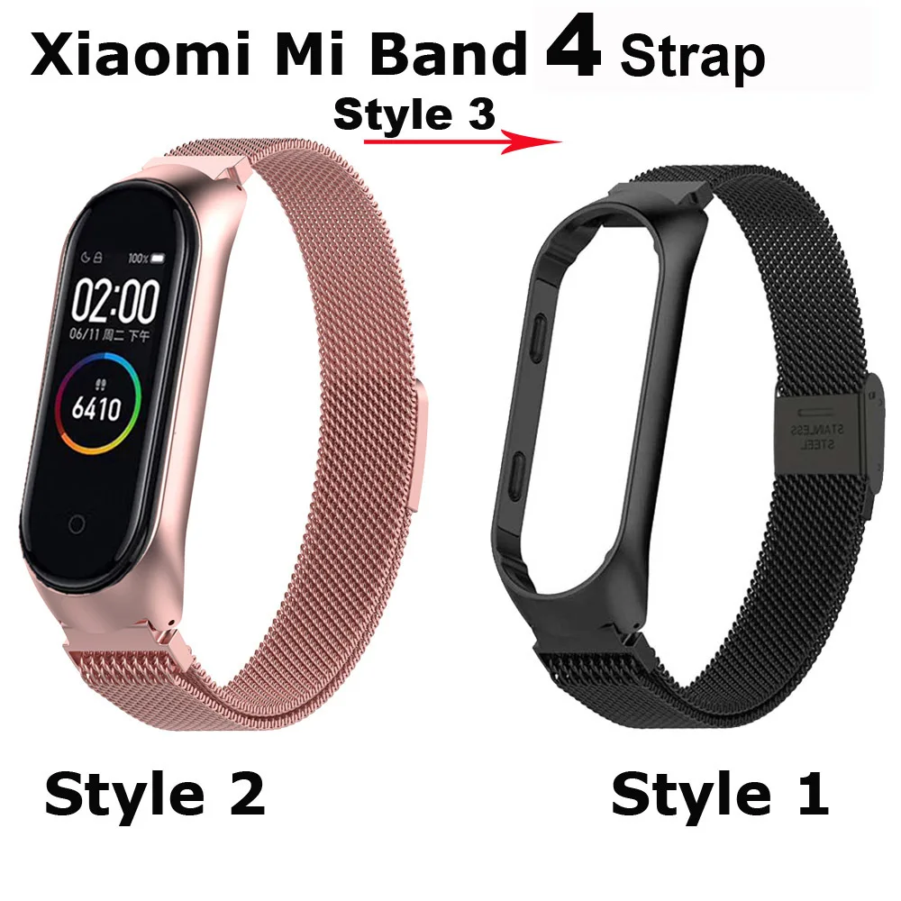 Mi Band 4 ремешок Miband 4 браслет из нержавеющей стали металлический для оригинального Xiaomi Mi Band 4 ремешок на запястье Miband4 эластичный умный Браслет