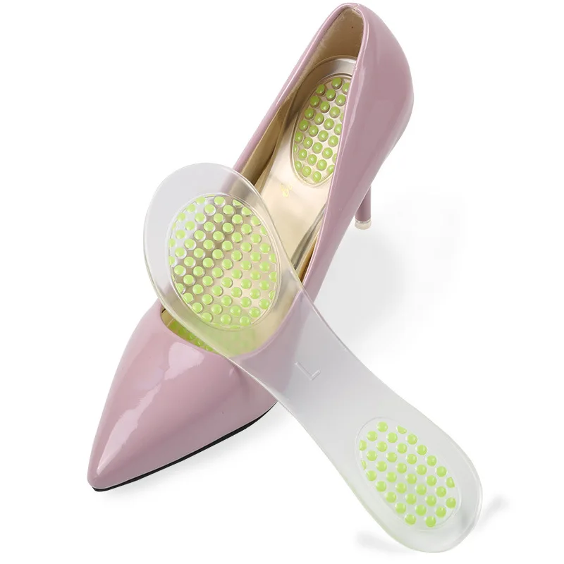 Нескользящие женские гелевые стельки с поддержкой свода стопы массажные