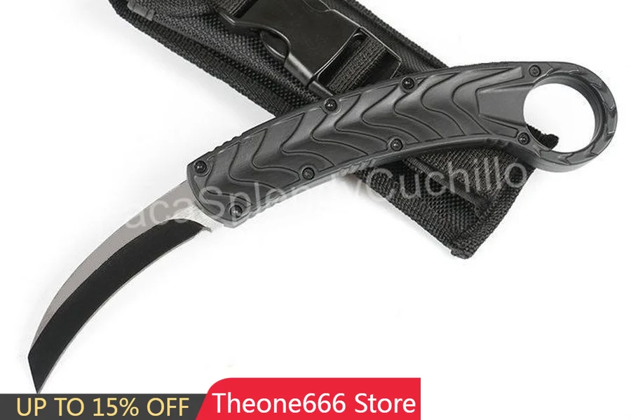 

Нож-карамбит Mict без спирали, тактический карманный клинок двойного действия с рукояткой из цинкового сплава, для охоты, повседневного испол...