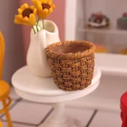 112 миниатюрный милый кукольный домик рама из ротанга ручная работа корзина для хранения овощей и еды миниатюрное украшение для кукол
