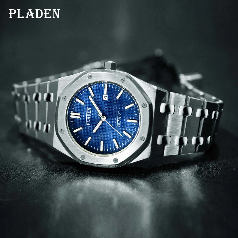 

PLADEN Men Watches Top Brand Luxury 2021 Sport Men's Watch Waterproof Stylish Business Stainless Steel Wristwatch Dropshipping
