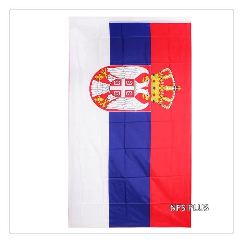 Флаг сербии 90x150 см полиэстер напечатанный Национальный флаг Республики Сербия