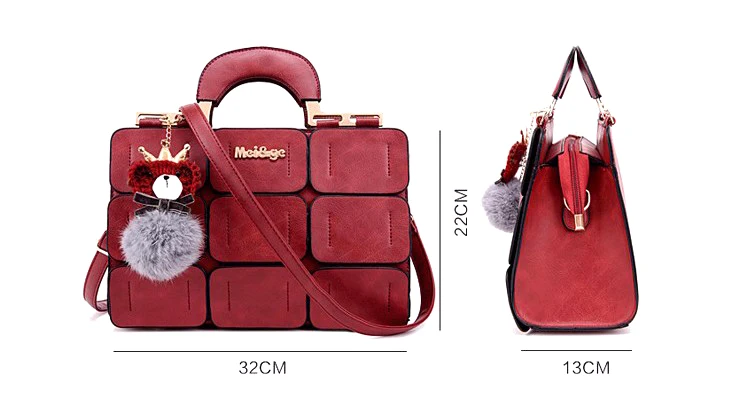 

Aliwood Famous Brand Women's Handbags Leather Messenger Bags Luxury Top-Handle Bags Females Tote Crossbody Bags Bolsas Feminina