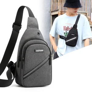 brand design oxford male crossbody bags anti theft chest bag messenger bag unisex summer school bags short trip pocket hot sale free global shipping