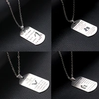 popular stainless steel tag pendant necklace to my dad charms to my son charms to my love charmsto my granddaughter charms