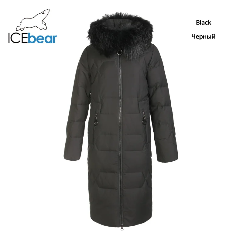 ICEbear2019 зимний длинный женский пуховик модная теплая Женская куртка Брендовая женская одежда GN318302P - Цвет: G901
