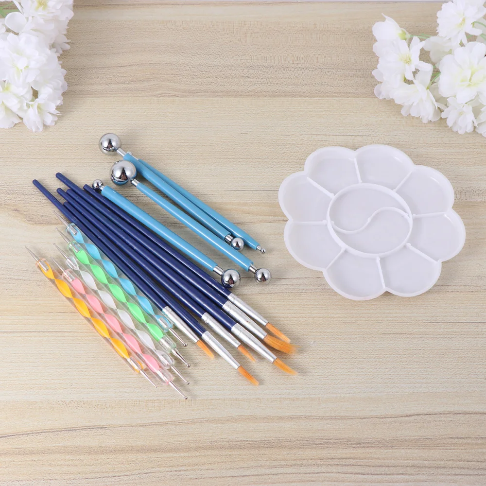 

16pcs DIY Clay Tools Colored Painted Nail Painting Tool for Beginners and Professional Art Crafts (Blue Painting Pen)