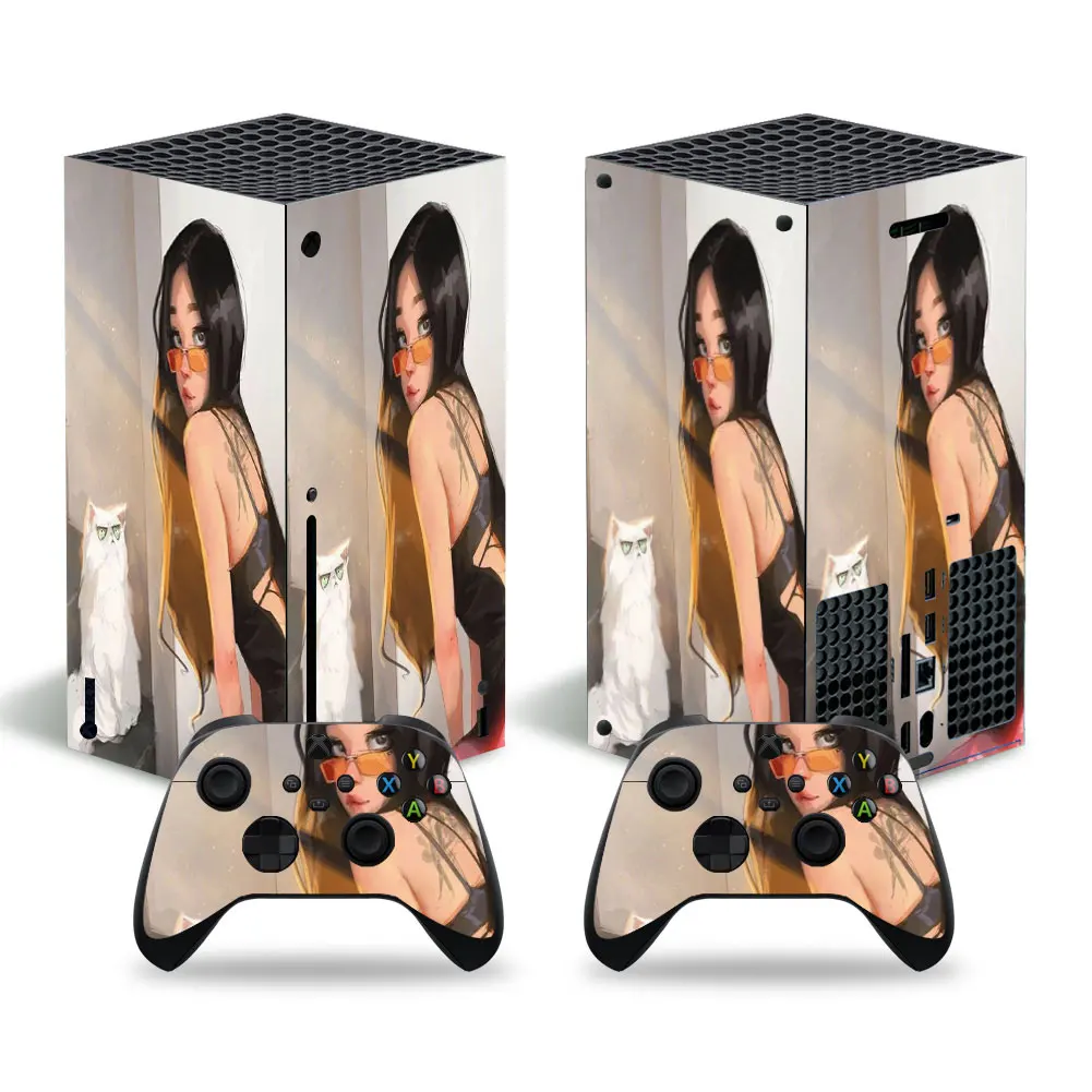 

Новые Сексуальные наклейки для Xbox серии X, наклейки из ПВХ для Xbox серии X, виниловые наклейки