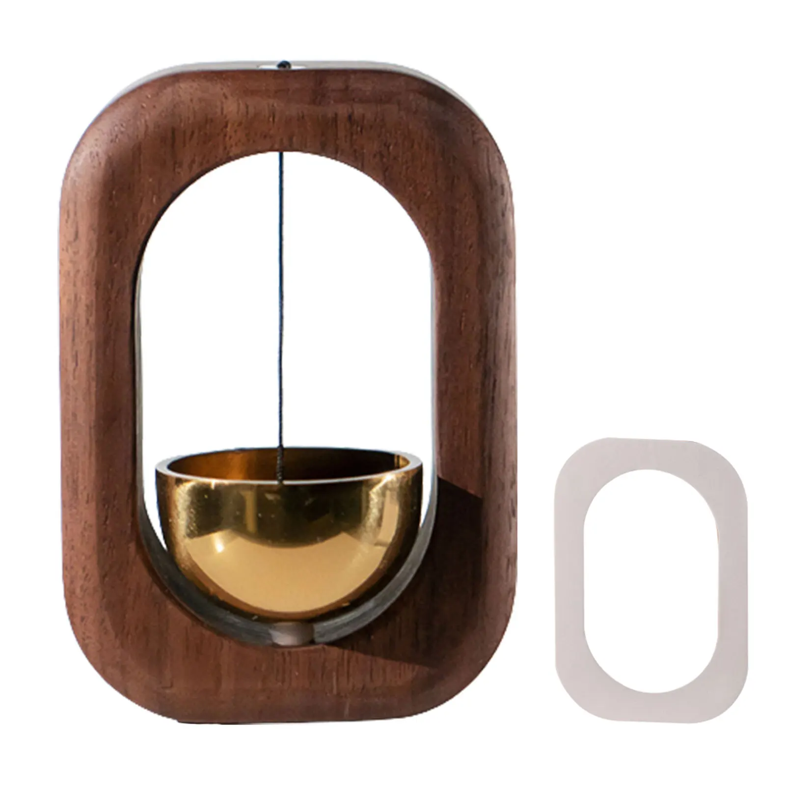 

Solid Wood Easy Install Wind Chime Door Opening Reminder Refrigerator Magnet Pure Copper Magnetic Doorbell Garden Self Adhesive