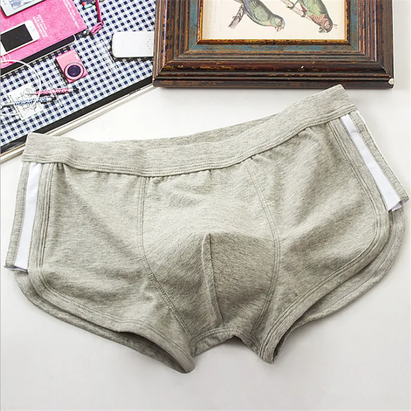 Молодежные четырехугольный трусы мужские спортивные Стиль Трусы шорты из