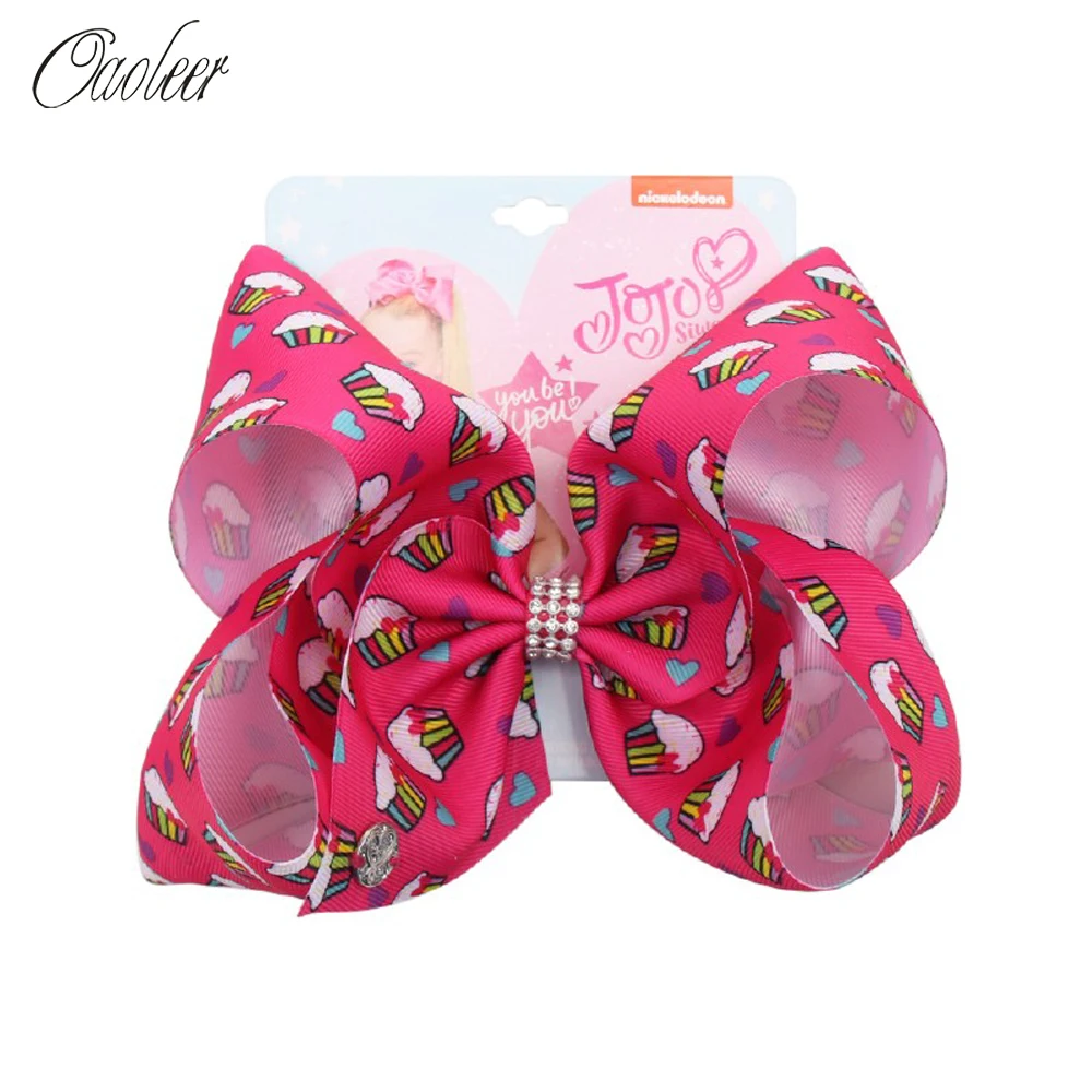 Oaoleer аксессуары для волос 7 дюймов банты девочек заколки с принтом торта бантом