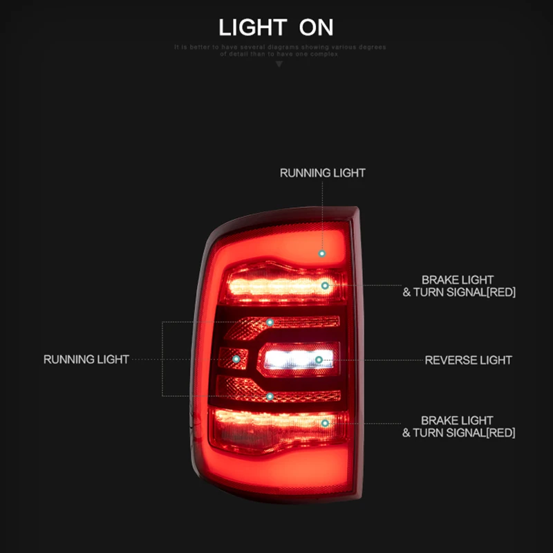 Car Styling For Dodge Ram Tail Lights 2009-2018 Ram1500 LED Lamp DRL Signal Brake Reverse auto Accessories | Автомобили и