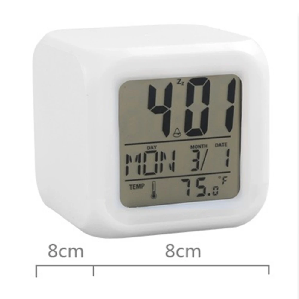 Цифровой таймер будильник с датой термометром настольная лампа светодиодный