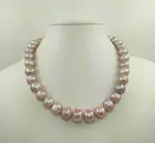 AAA Натуральный 9-10 мм БАРОККО Южное море розовый жемчуг ожерелье 18 