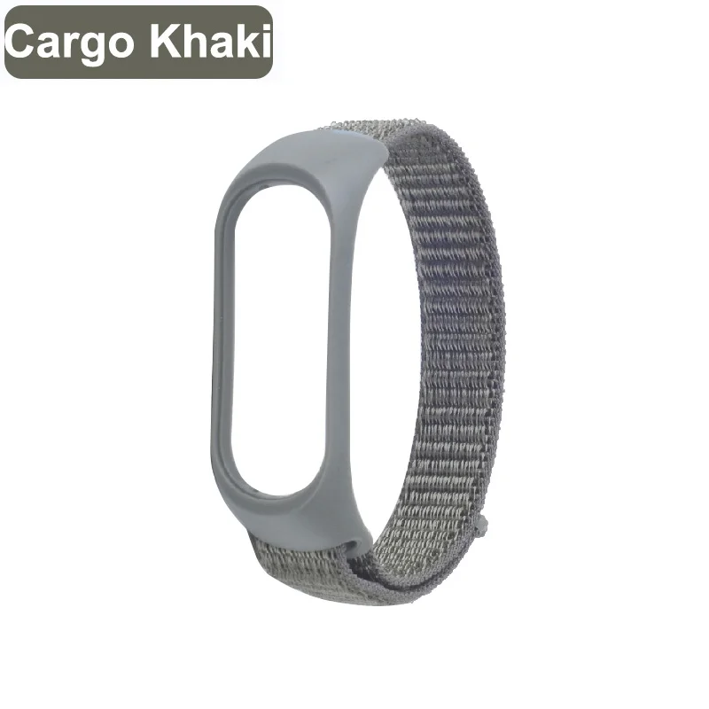 Cargo Khaki Браслет mi Band 4, мягкий нейлоновый ремешок для Xiaomi mi, ремешок для браслета 4/3, ремешок для браслета mi Band 4 3, сменные смарт-Аксессуары - Цвет: Cargo Khaki