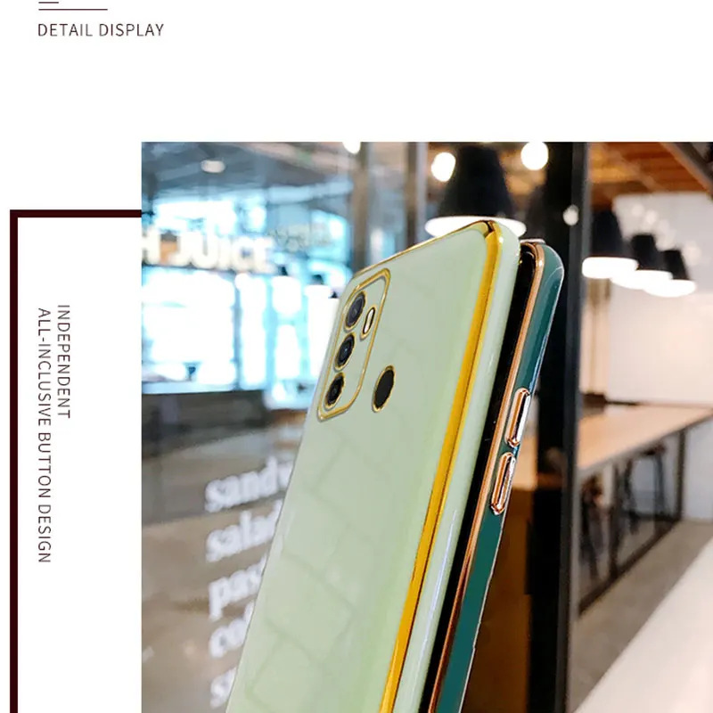 Luxury Silicone Case For Oppo A53 phone Case For oppo a53s Cover Shockproof Fundas Stand Holder Cases oppo a32 A53 A53s 2020