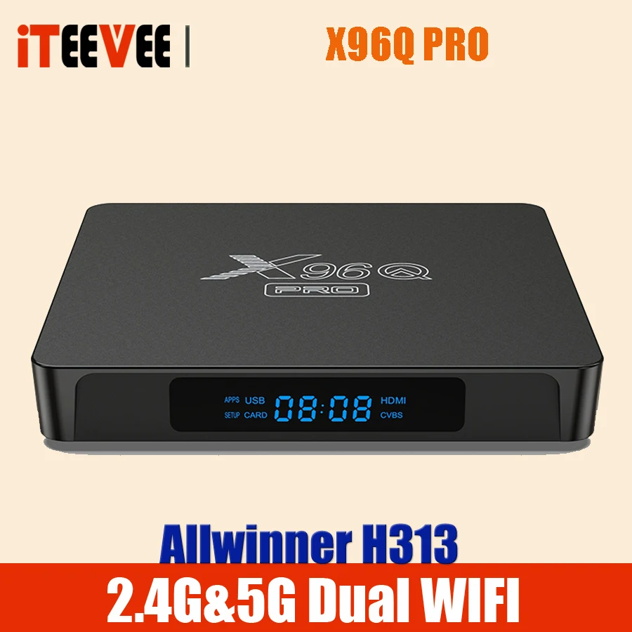 X96Q PRO 10 Android ТВ коробка Allwinner H313 2 4G 5G Wi Fi 4K Гб оперативной памяти 16 встроенной медиа