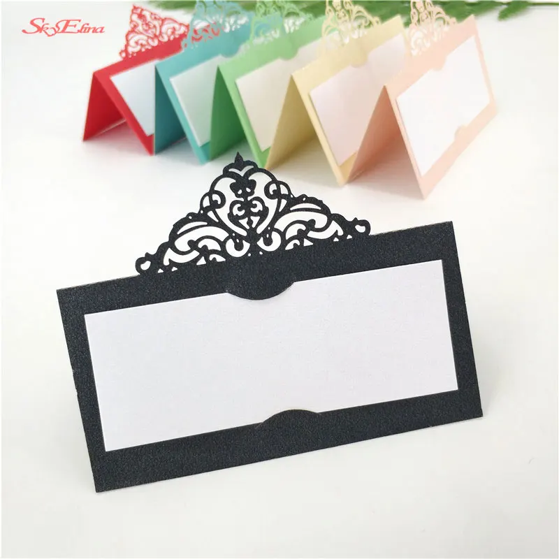 10/50/100 шт. выдалбливают придиванный столик &quotЛюкс&quot Имя Место карты одежда для