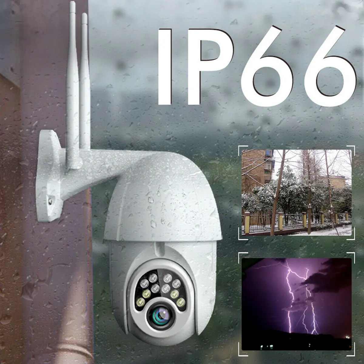 

PTZ Wireless IP Camera Waterproof Digital Zoom Speed Dome HD 1080P WiFi Security CCTV Two-Way Audio AI Human Detection Outdoor