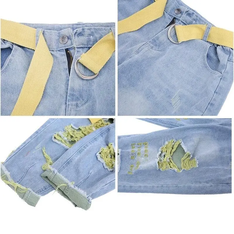 Брюки-карго женские хлопковые с завышенной талией свободные тонкие штаны