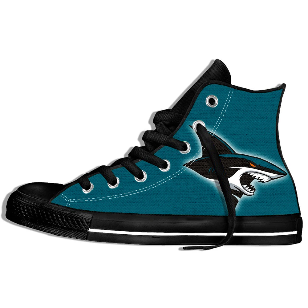 San Jose Sharks2 Новинка года; удобная обувь; Мужская обувь в стиле Сан-Жозе; женские модные кроссовки; обувь унисекс на шнуровке; высокие кроссовки - Цвет: San Jose Sharks2