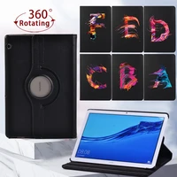 360 rotating tablet case for huawei mediapad t3 10 9 6 incht5 10 10 1 inch 26 letter anti drop leather case free stylus