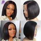 13X4 прямые короткие парики из человеческих волос на сетке, парики на сетке, прямые короткие парики на сетке, парик из человеческих волос на сетке