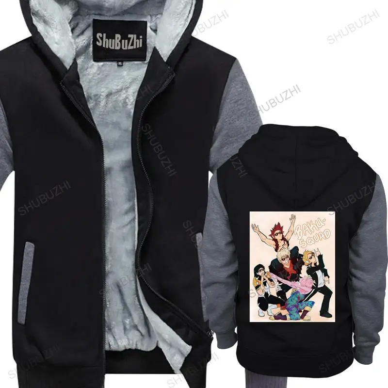 

cotton man hoodies winter jacket Memesquad 2k18 jacket Bnha Mina Ashido Bakugo Katsuki Denki Kaminari Sero Hanta Kirishima
