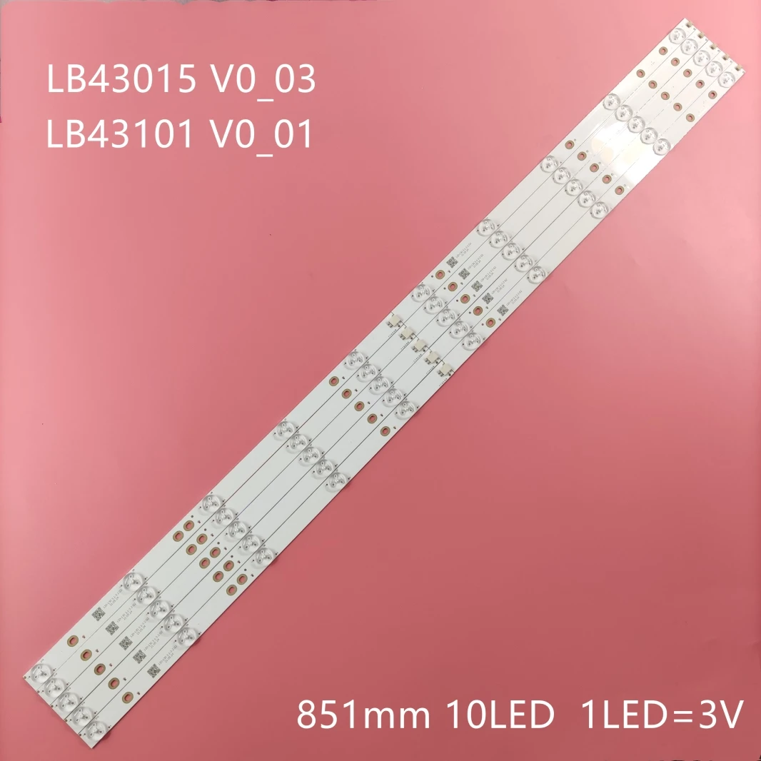 Светодиодный Подсветка полосы 10 лампы для LG 43 &quotТВ 43PFT4131 43PFS5301 43LH500T LB43015 LB43101 L42F220B