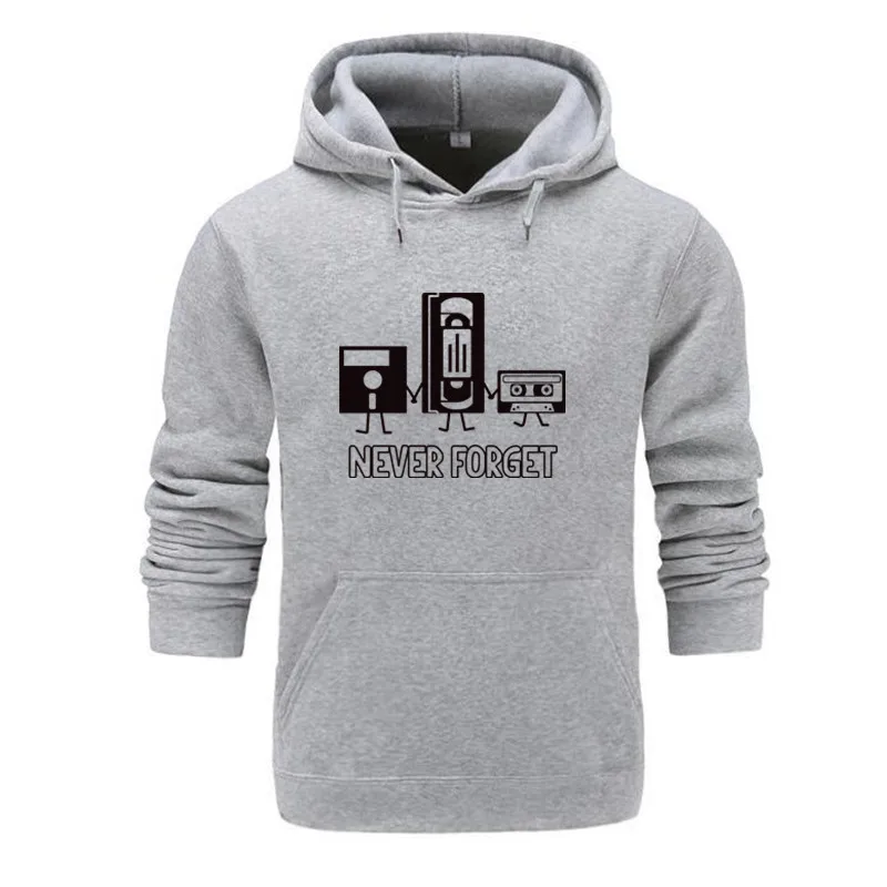 Новинка 2019 мужские худи с капюшоном и принтом в стиле ретро брендовые черные