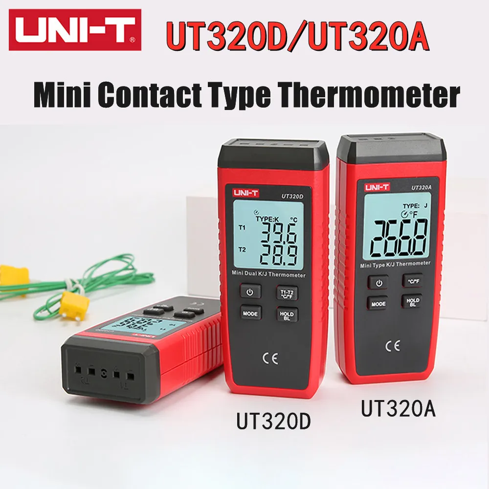 UNI T UT320A/UT320D Мини Контактные Тип термометр широкий диапазон Высокая точность