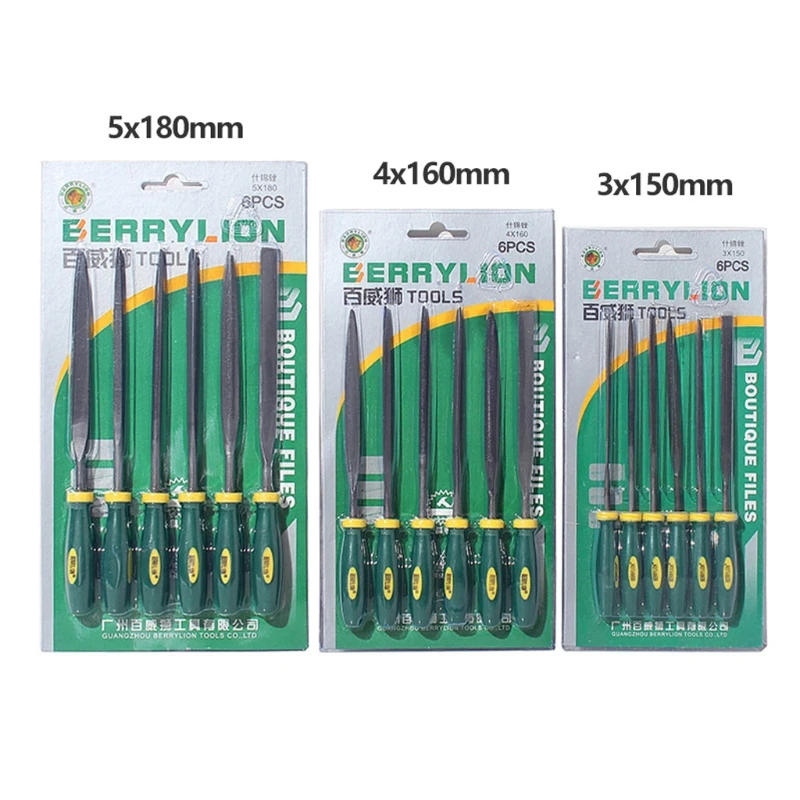 

Diamond Needle Files Flat Triangle Long File Set Metal Working Crafts Grit Grinding Hand Tools