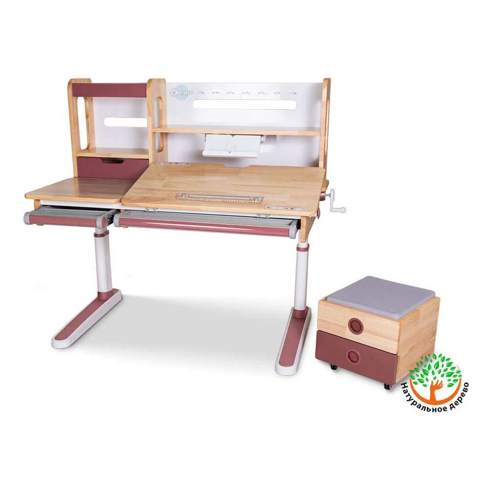 Детский стол Mealux Oxford Wood Max BL BD-920 столешница белая (дерево)/накладки на ножках |