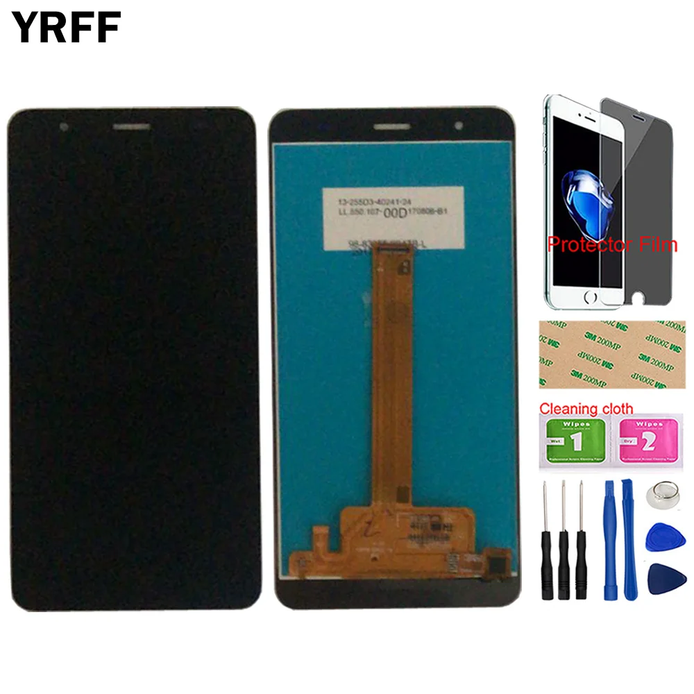 

Mobile Phone LCD Display For Fly Cirrus 9 FS553 LCD Display + Touch Screen Digitizer Assembly Parts FS 553 Tools Protector Film