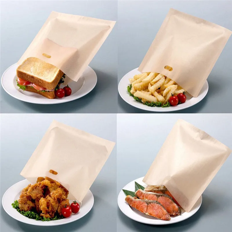 6PCS Reusable Toaster Toastie Bread Sandwich Toast Bags for Grilled Cheese Sandwiches Pockets Toasty Toastabags Kitchen Tools - купить по