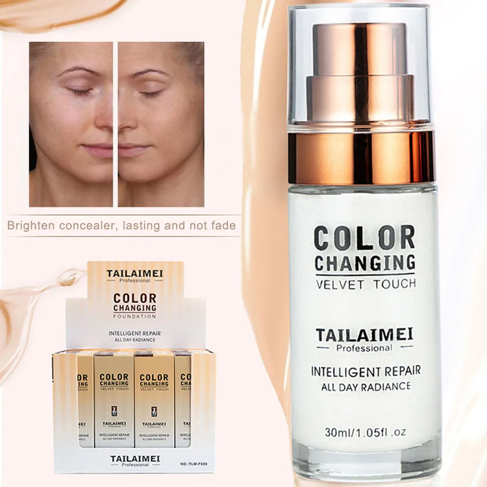 

Color Changing Liquid Foundation Makeup Change To Your Skin Tone Temperature Change Complexion Concealer Cream