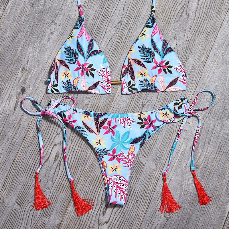 Сексуальный микро бикини набор с низкой талией купальник женский Принт пэчворк