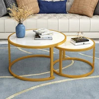 coffee side table marble golden nordic living room table for room decoration mesa de centro de sala home decoration ll50cj