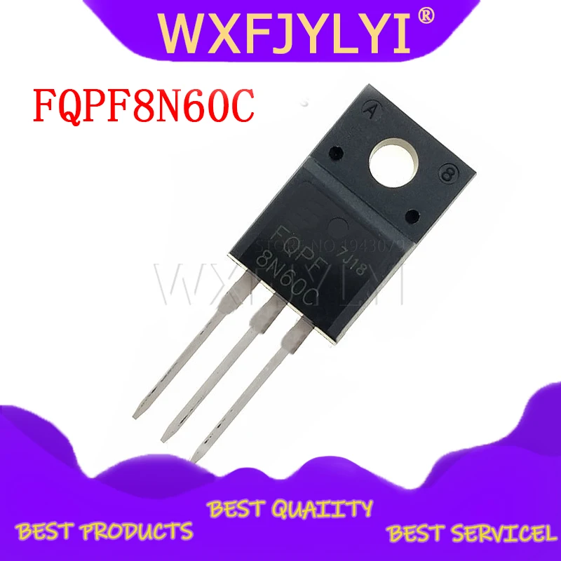 10 шт./лот FQPF8N60C 8N60C 8N60 600V 8A MOSFET n-канальный транзистор TO-220F новый оригинальный