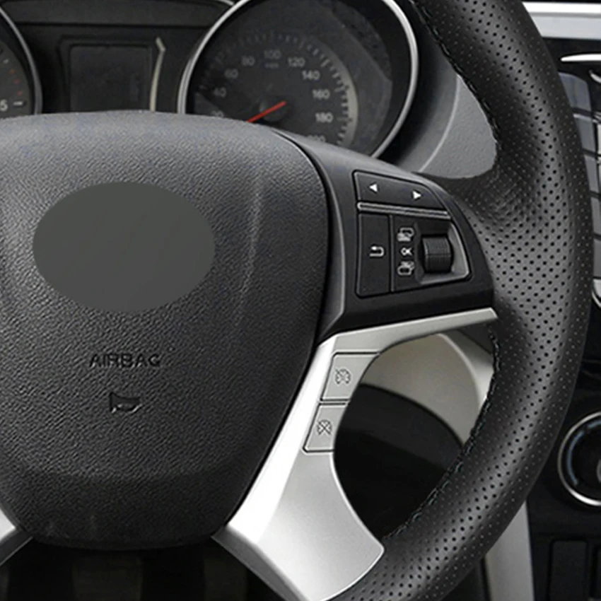 

LQTENLEO Black Artificial Leather Car Steering Wheel Cover For Great Wall Wingle 5 2017 2018 2019 Wingle 6 2014-2019