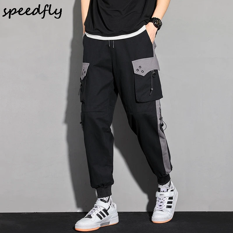 

Брюки-карго в стиле хип-хоп для мужчин и женщин, хлопковые джоггеры, модные спортивные штаны, повседневные брюки-султанки, летние брюки в сти...