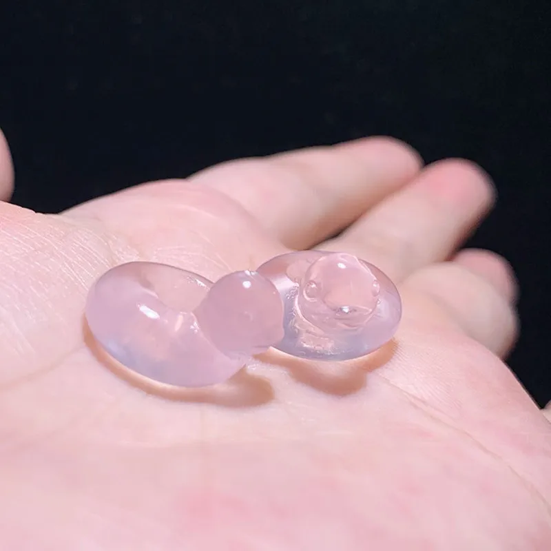 

5 шт. натуральный камень розовый кристалл резная утка плавательное кольцо кулон ИСЦЕЛЕНИЕ драгоценный камень ювелирные изделия Аксессуары ...