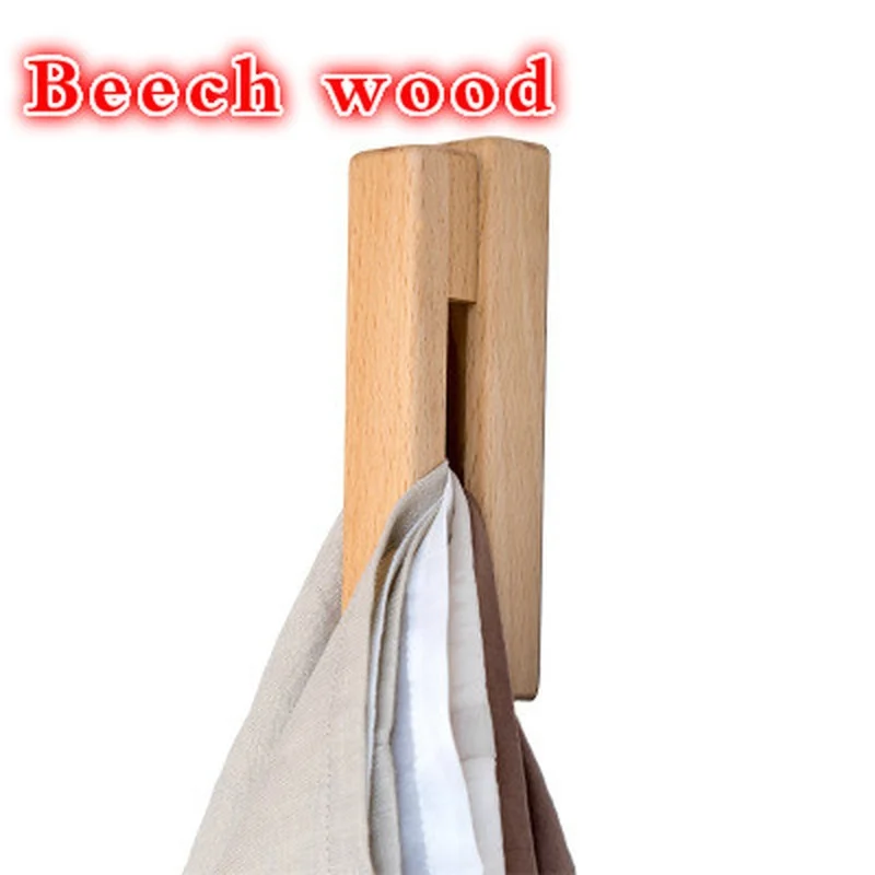 

Rustic Wood Towel Hooks Wall Mount Storage Hanger Cap Rack Adhensive Strip Home Decor Organization Bathroom Kitchen Knobs