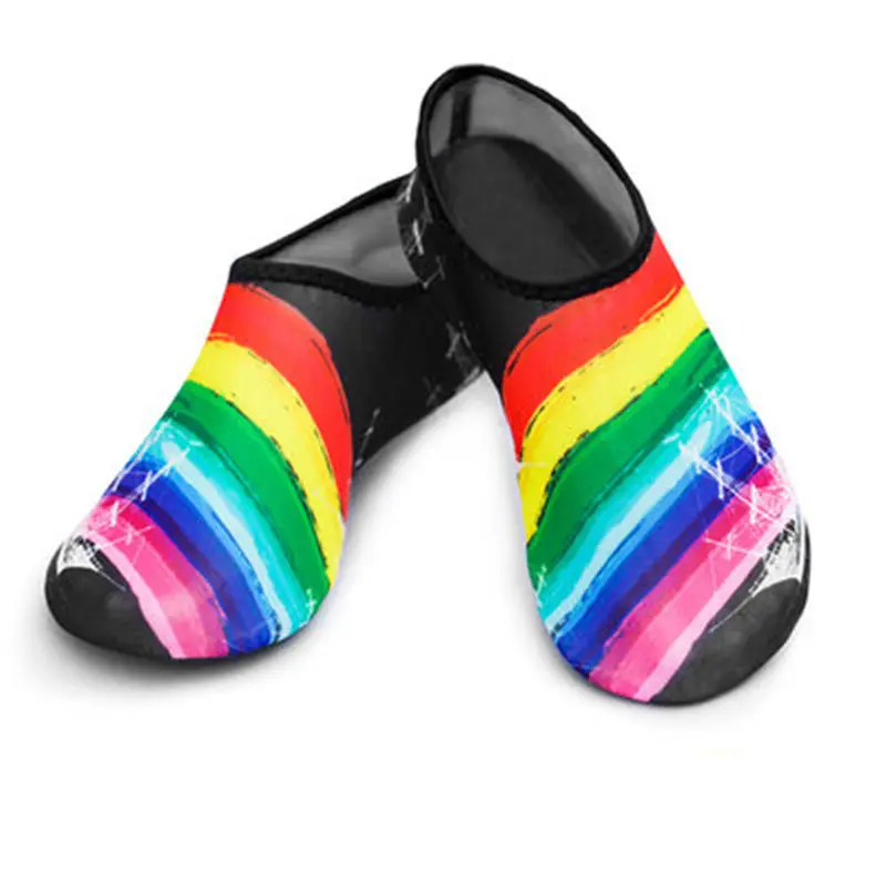 Rainbow BONJEAN/пляжные кроссовки; обувь унисекс; Латентная обувь для плавания, вождения, фитнеса, отдыха, босиком, морского спорта, дайвинга - Цвет: Rainbow