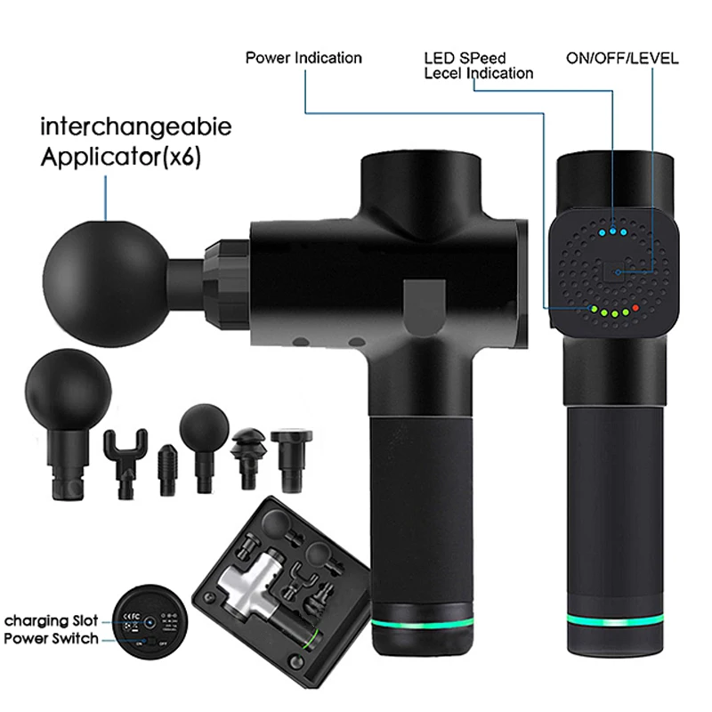 Пистолет для массажа мышц Phoenix A2 массажер глубоких тканей терапевтический