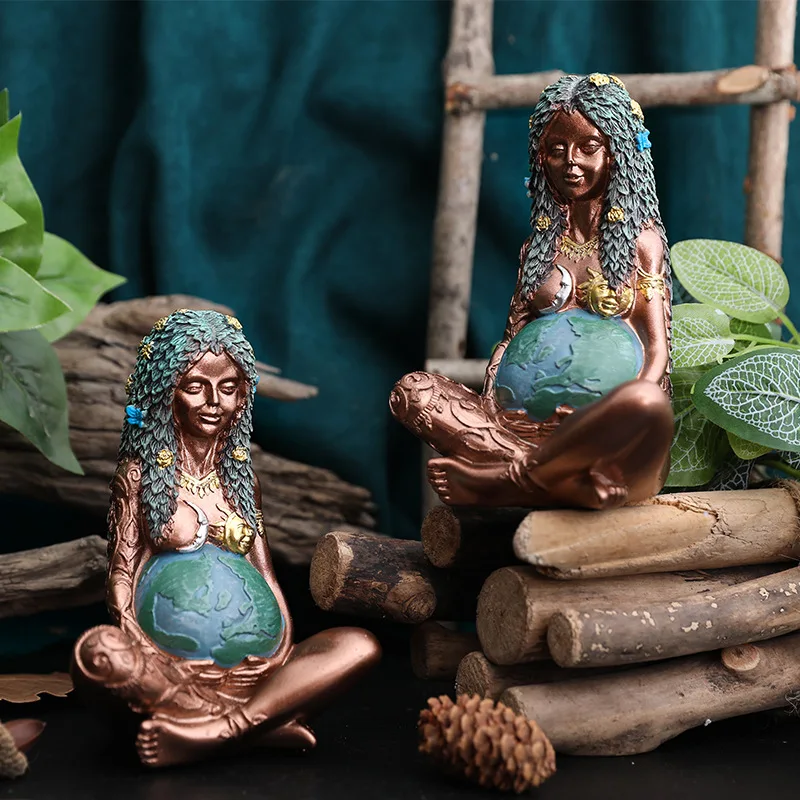 

Goddess Statue Living Room Home Decoration Accessories Mother of The Gods Gaia Mother Earth Ornaments Greek Vintage Figurines