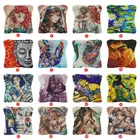 Наволочка для подушки с креативным узором с защелкой, Стильный чехол для подушки, для дома, дивана, автомобиля, декоративная наволочка